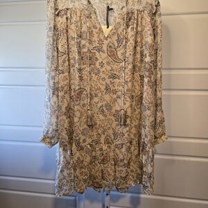 Bohemian Floral Tassel Dress